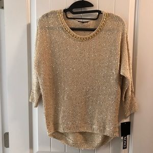 NWT Gold Holiday Sweater